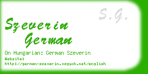 szeverin german business card